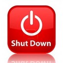 Кнопка выключения на рабочем столе или shutdown.