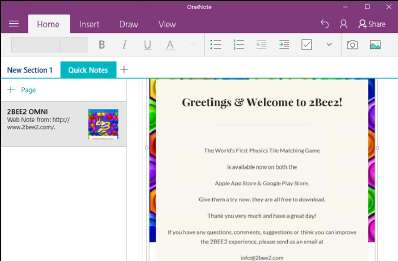 OneNote с Microsoft Edge